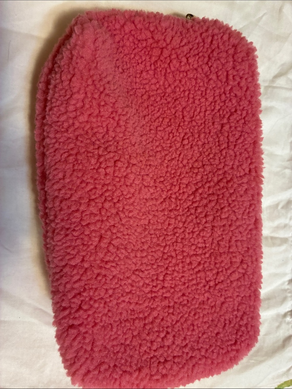 Sephora pink furry cosmetic bag new - Picture 2 of 5